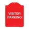 Signmission Designer Series Visitor Parking, Red & White Heavy-Gauge Aluminum Sign, 24" x 18", RW-1824-9869 A-DES-RW-1824-9869 - alternate 1